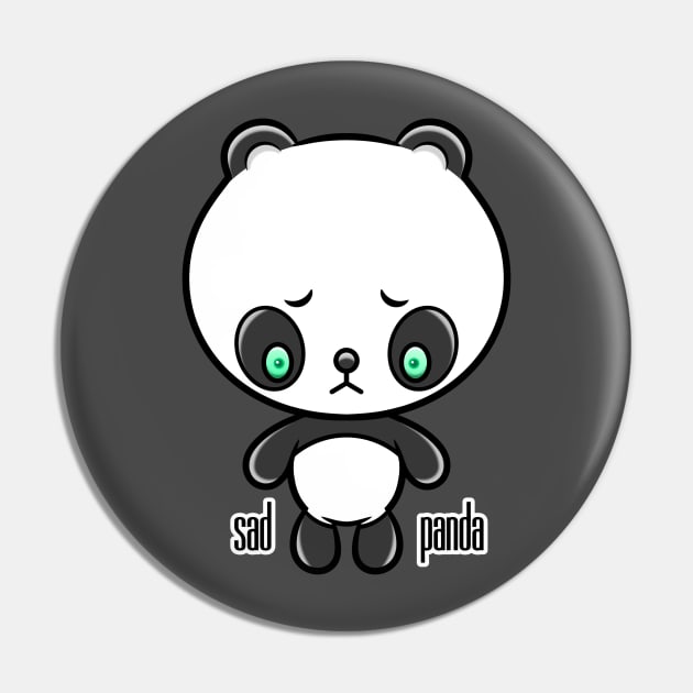 Sad Panda Pin by RD Doodles