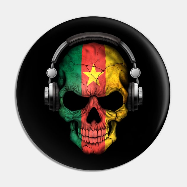 Dark Skull Deejay with Cameroon Flag Pin by jeffbartels