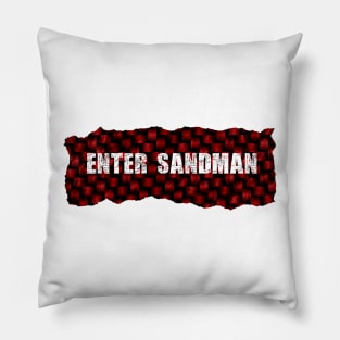 Enter Sandman Ripped Flannel Pillow