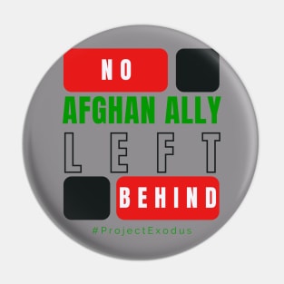 No Afghan ally left behind (light background) Pin