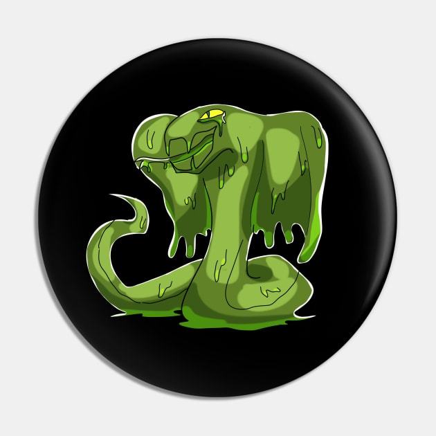 Green Slimy Snake Pin by Colored Stardust