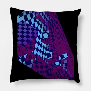 Abstract Purple Cube Dimension Pillow