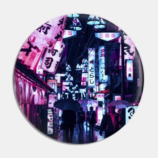 Tokyo Street Neon Synthwave Pin