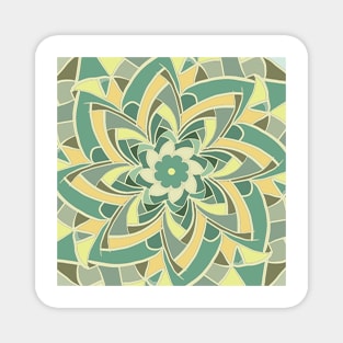 St Patrick's Day Green Mandala Pattern Inspirational Floral Magnet