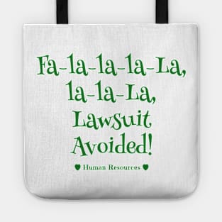Human Resources Christmas Holiday Lawsuit Carol Tote