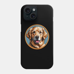 Golden Retriever Embroidered Patch Phone Case