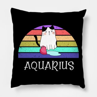 Cat Horoscope Aquarius Pillow