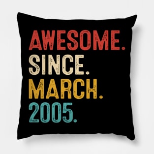 Vintage Birthday March 2005 Pillow
