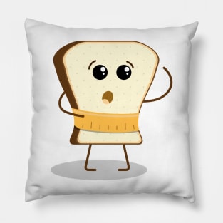 Funny piece of bread Pillow