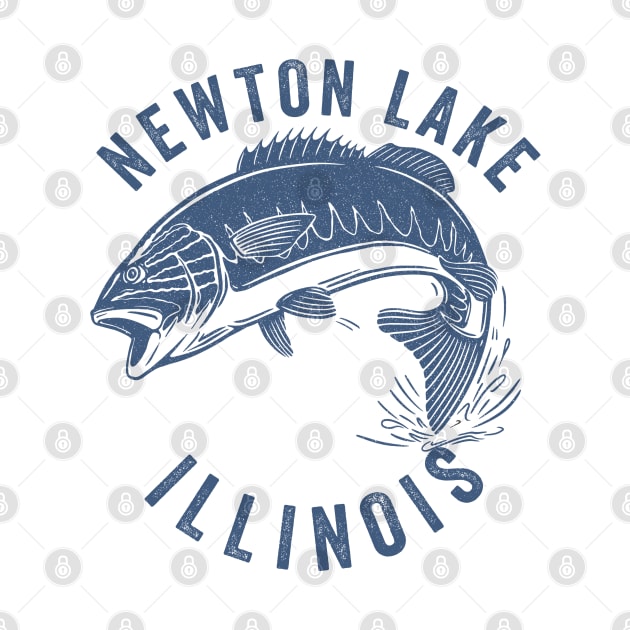 Newton Lake Illinois by Eureka Shirts