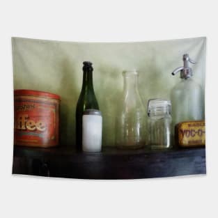 Cooking - Bottles and a Coffee Can Tapestry