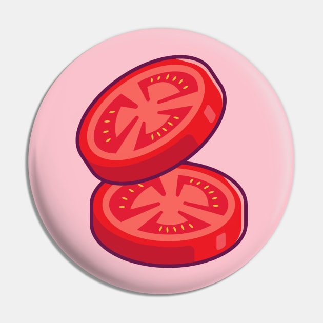 Tomato Slice Cartoon Pin by Catalyst Labs