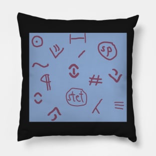 All-Over Editing Marks Pillow