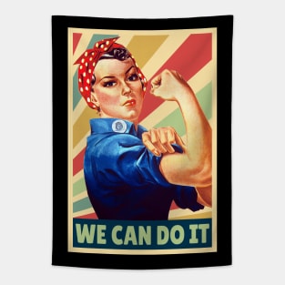 We Can Do It Vintage Colors Tapestry