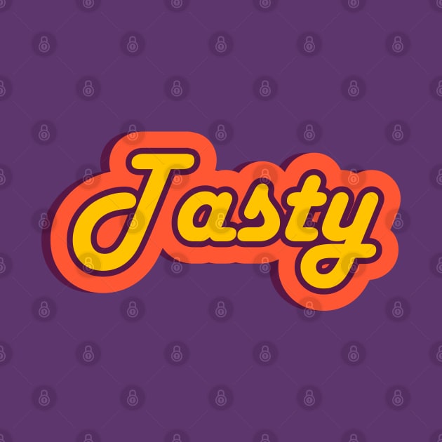 Tasty Retro Text, Colorful Food Descriptive Word by JahmarsArtistry - APA