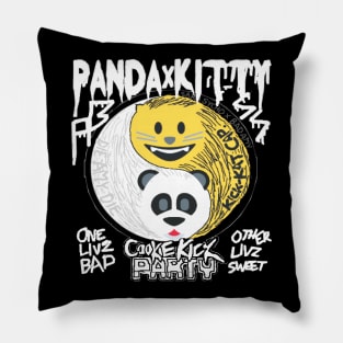 PANDAxKITTY ''ONE LIVE BAD, OTHER LIVZ SWEET'' Pillow