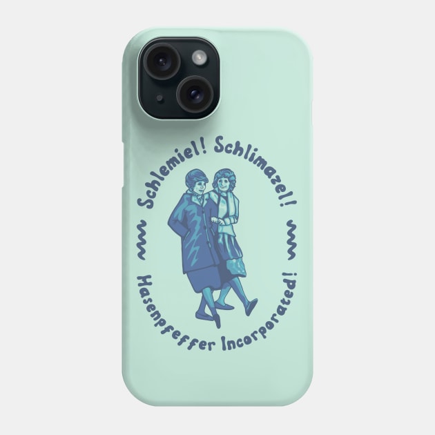 Laverne & Shirley Drawing Phone Case by Slightly Unhinged