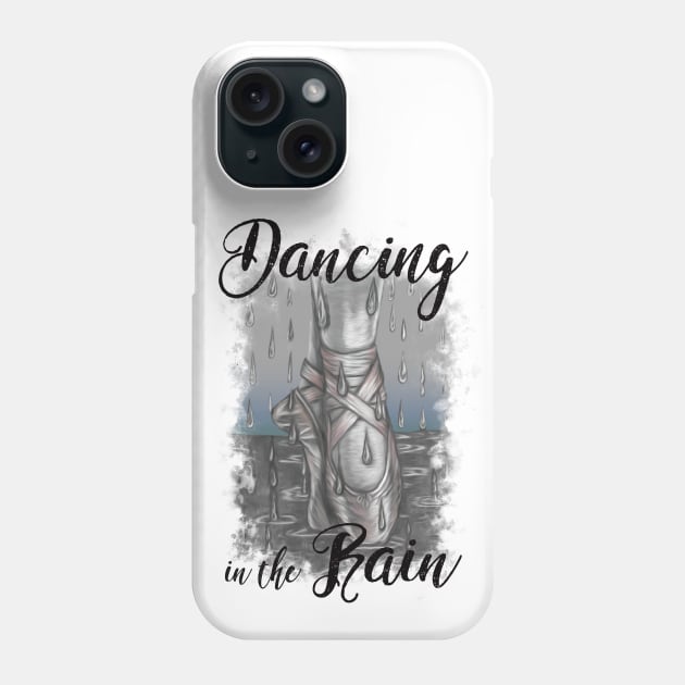 Dancing in the Rain on Light Phone Case by TAS Illustrations and More