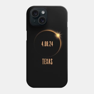 North America Total Solar Eclipse 2024 Texas USA Phone Case