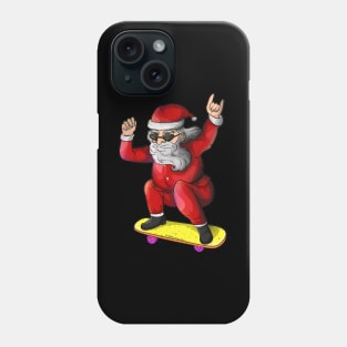 Cool Christmas Skateboarding Santa Phone Case