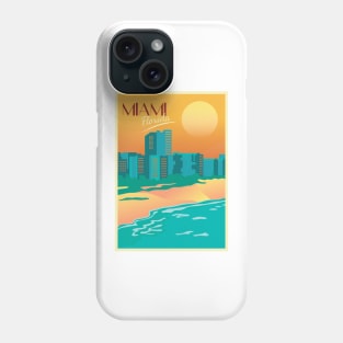 Miami, Florida - Vintage Travel Poster Phone Case