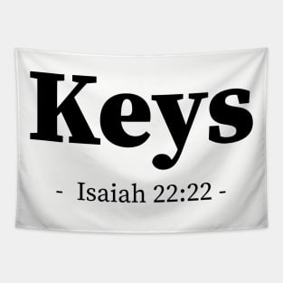 Keys to the house of David bible verse Tapestry