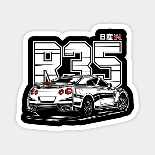 GTR R35 (White Print) Magnet