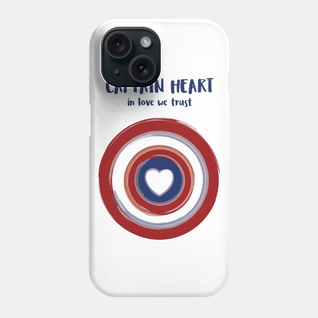 Captain heart - in love we trust Phone Case by geep44