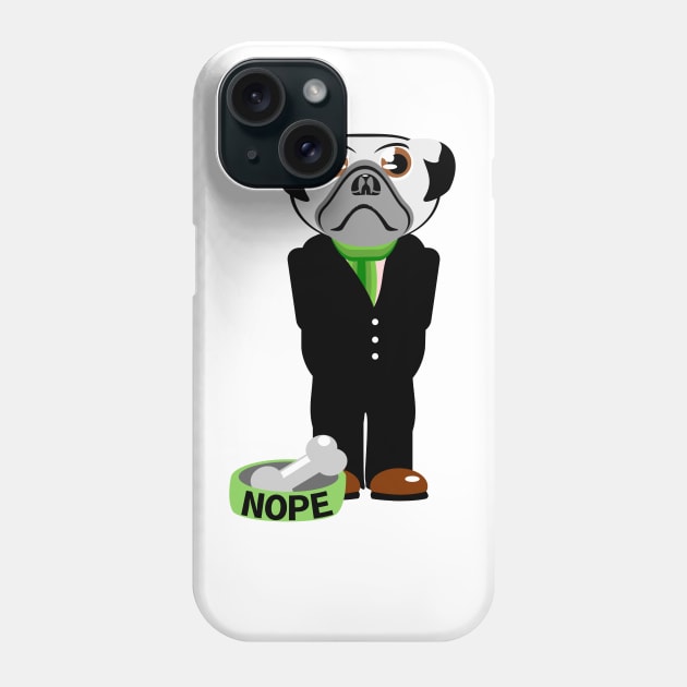 Pug Nope Phone Case by mailboxdisco