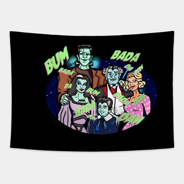 The Munsters Tapestry by MonicaLaraArt