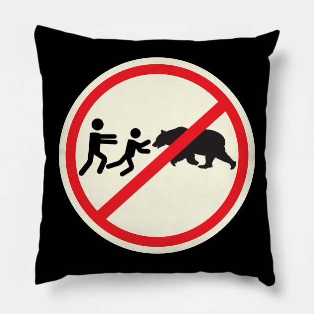 Jerk Bear Defense Pillow by graphiczen