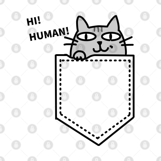 Cat says: Hi! Human! by MoreThanThat