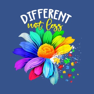 Different Not Less Autism Awareness, In April We Wear Blue T-Shirt