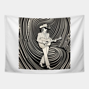 Dwight Yoakam Playing Guitar Tapestry