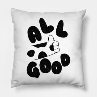 All good typography with graphics cats hand Pillow