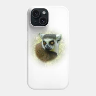 Lemur portrait Phone Case