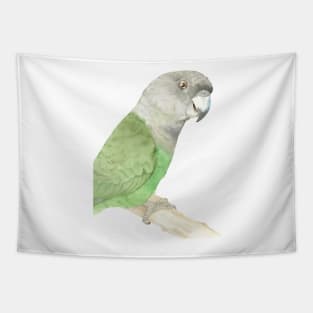 brown-headed parrot watercolor portrait Tapestry