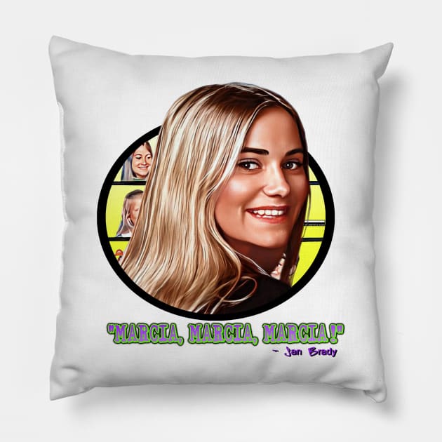 Marcia Marcia Marcia Pillow by iCONSGRAPHICS