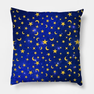 Witches and Wizards Stars and Sky Pattern Pillow