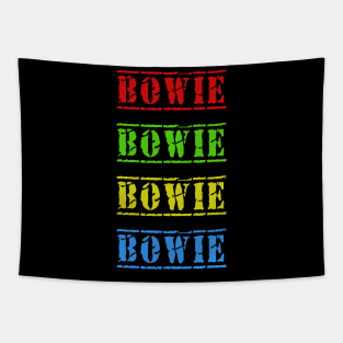 bowie 4 text vintage retro faded Tapestry