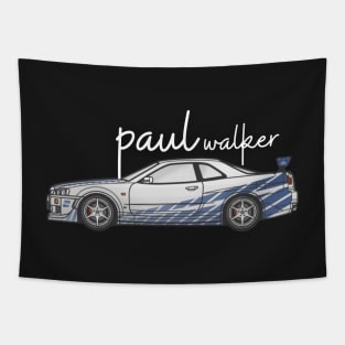 paul walker ( skyline r34 gtr spec ) Tapestry