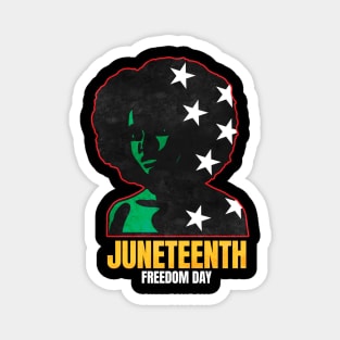 Afro American Female With Stras Freedom Day Juneteenth Magnet