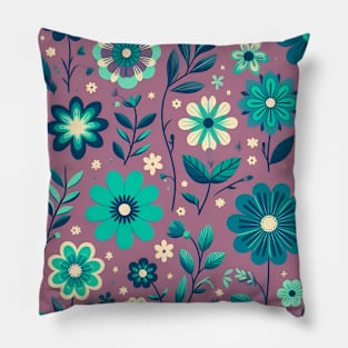 Purple Floral Pillow