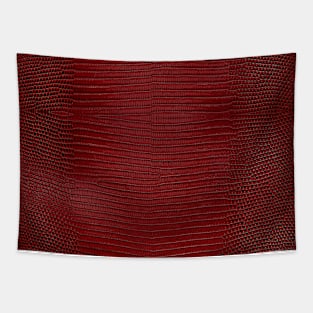 Red Lizard Leather Skin Tapestry