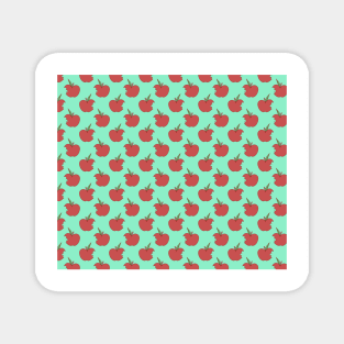 Bitten Apple Blue Green Pattern Magnet