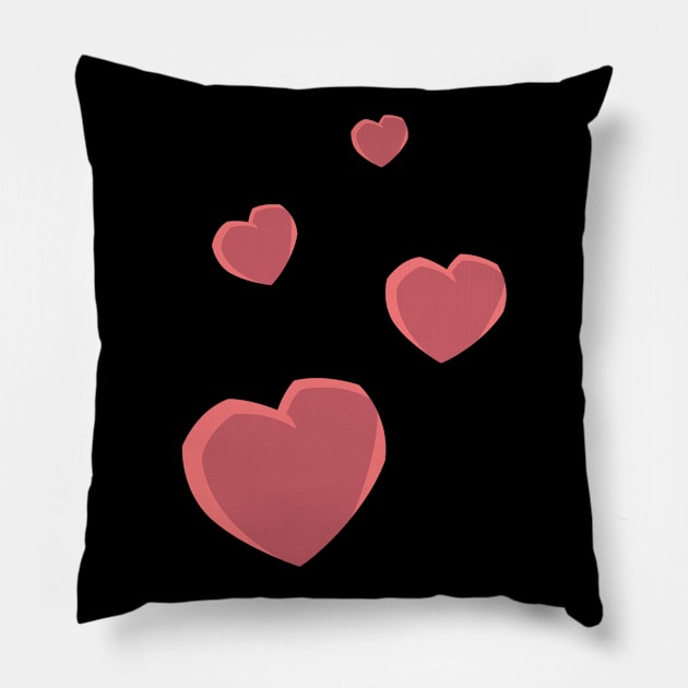 Rising Hearts Pillow by EarlAdrian