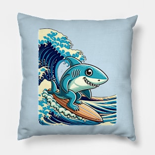 shark surfer Pillow