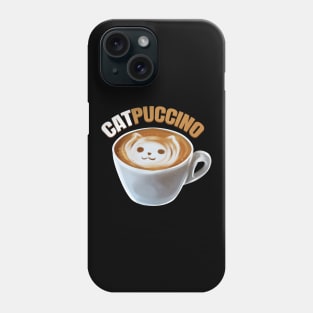 Cat And Cappucino Makes Catpuccino In A Cup On Purrsday Phone Case