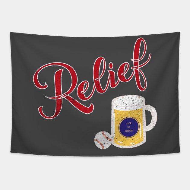 Relief  life is good : golf lover  : relief design Tapestry by Mosklis