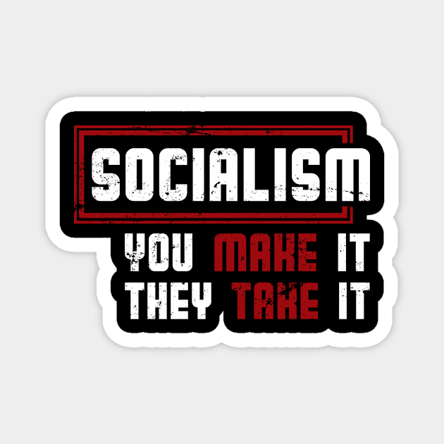 Funny Capitalist Gift USA Anti Socialism Magnet by shirtsyoulike